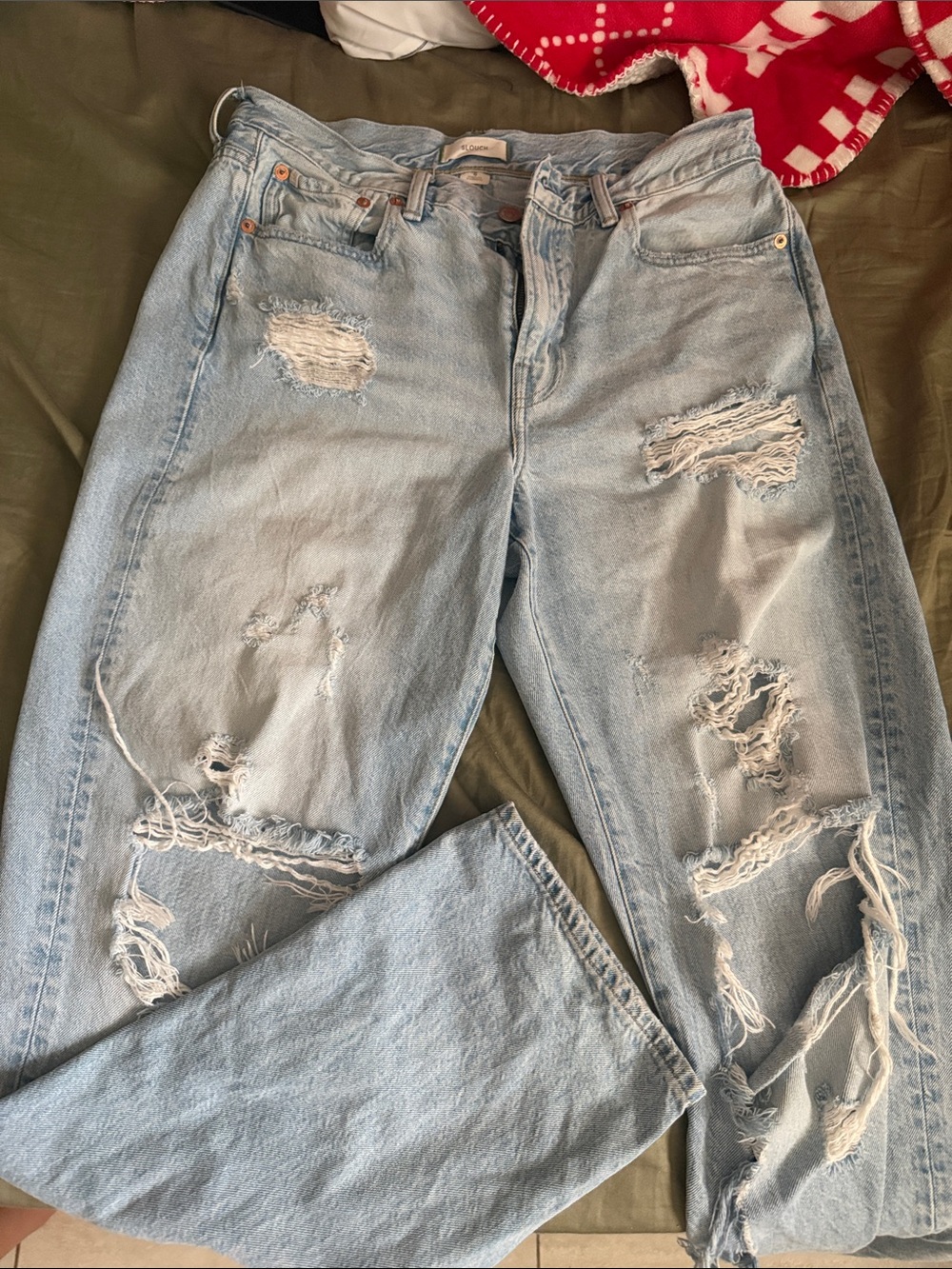 Aeropostale Light Blue Distressed Boyfriend Jeans